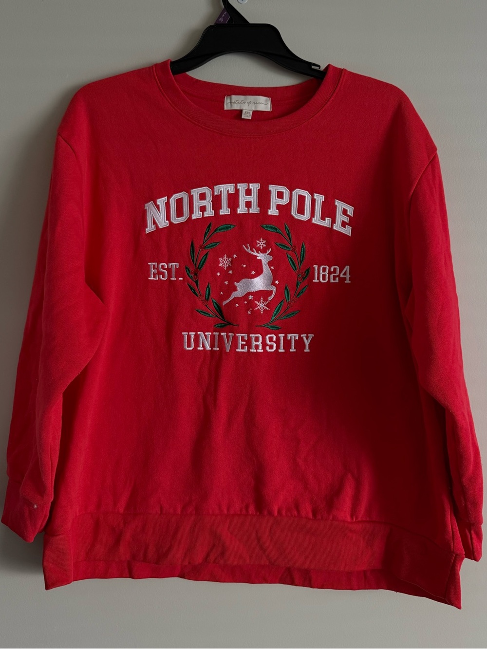 North Pole University Red Holiday Sweatshirt